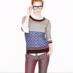 J Crew Inside Out Fair Isle Sweater Sz S